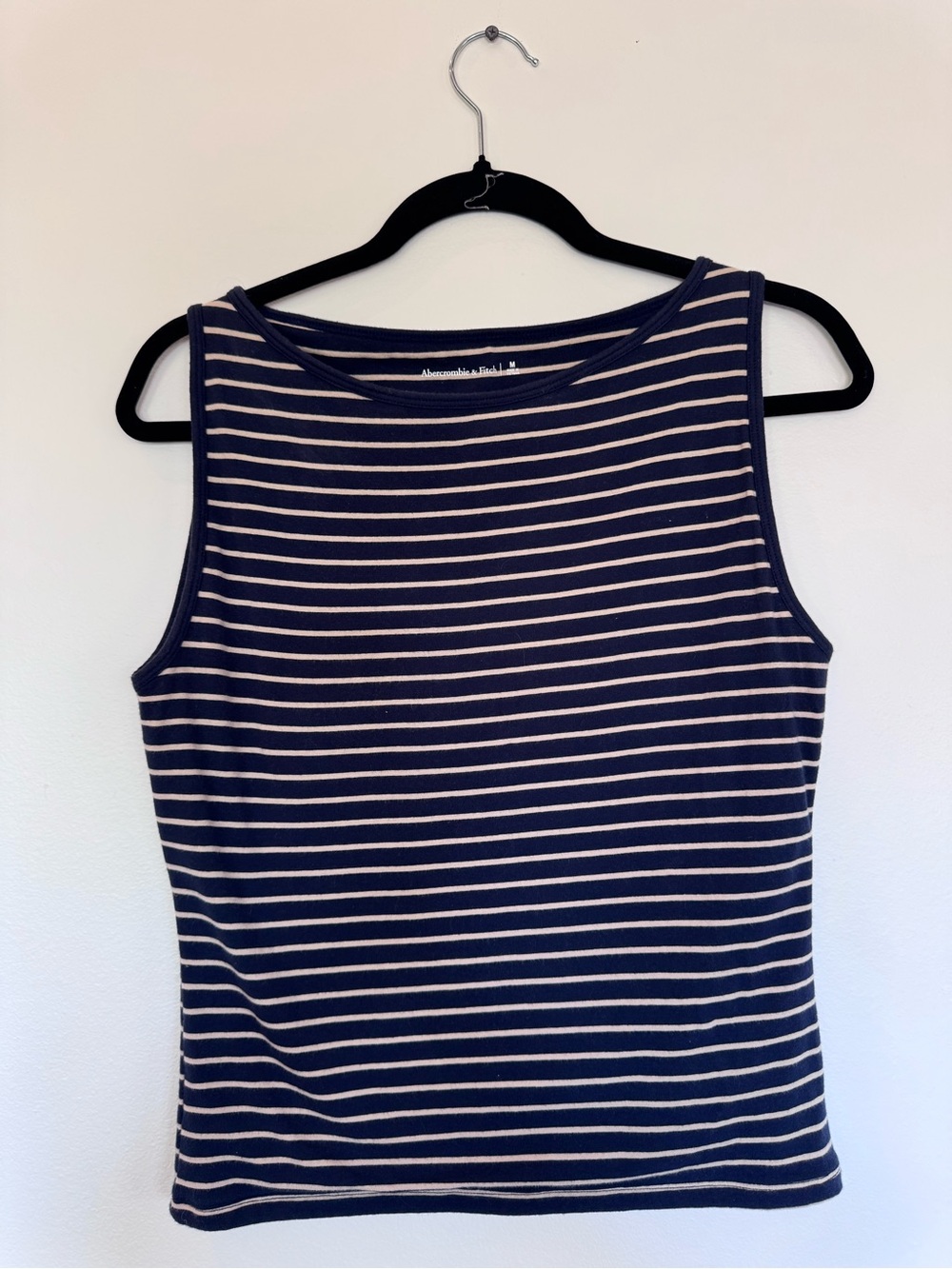 Abercrombie & Fitch Women's Cotton-Blend Seamless Fabric Boatneck Top Size M